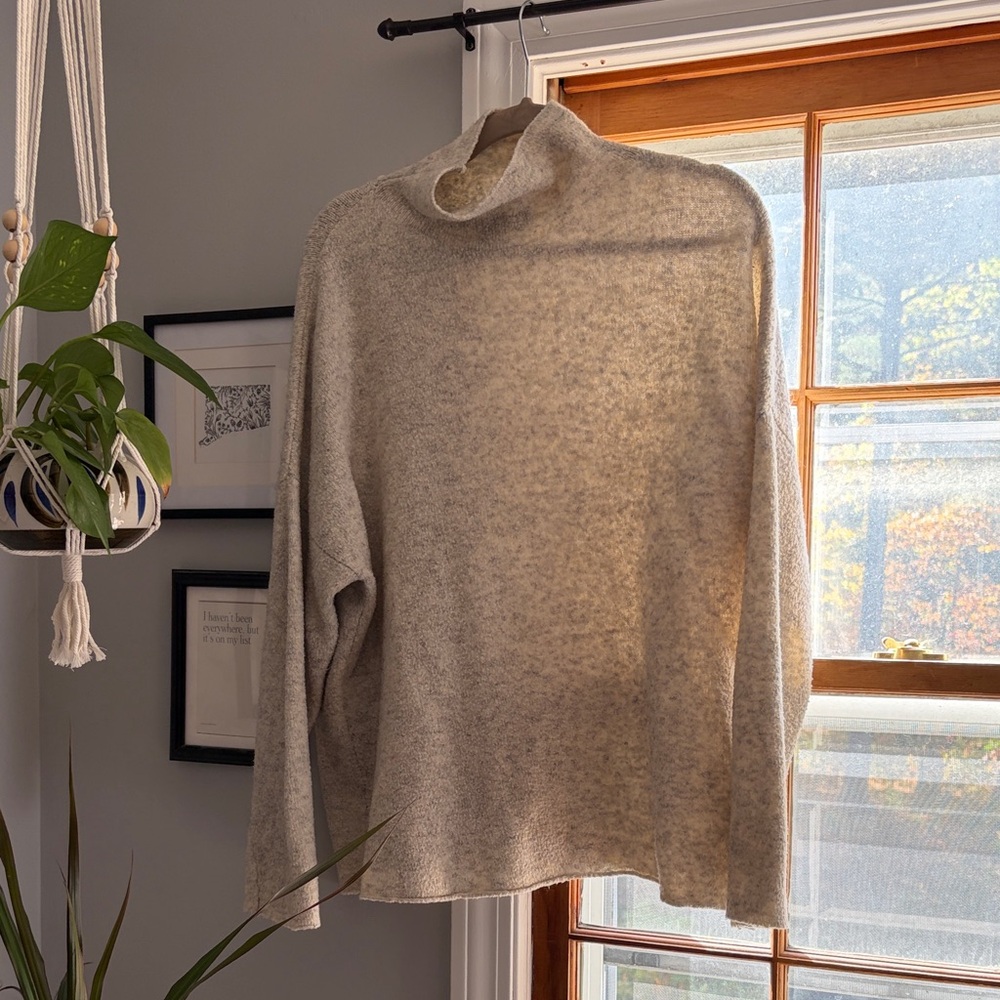 Cozy Gray Turtleneck Sweater